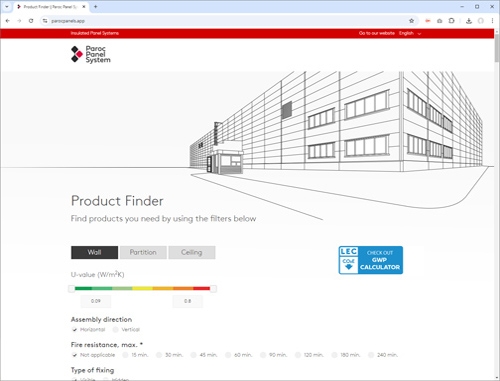 Paroc Product Finder